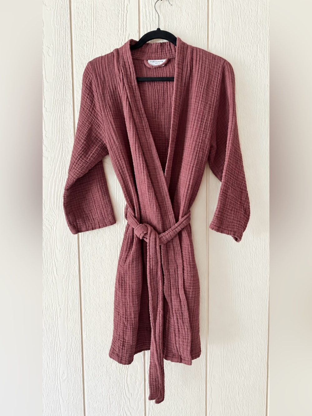 Parachute Cloud Cotton Gauze Robe Maroon Brown Mulberry Small